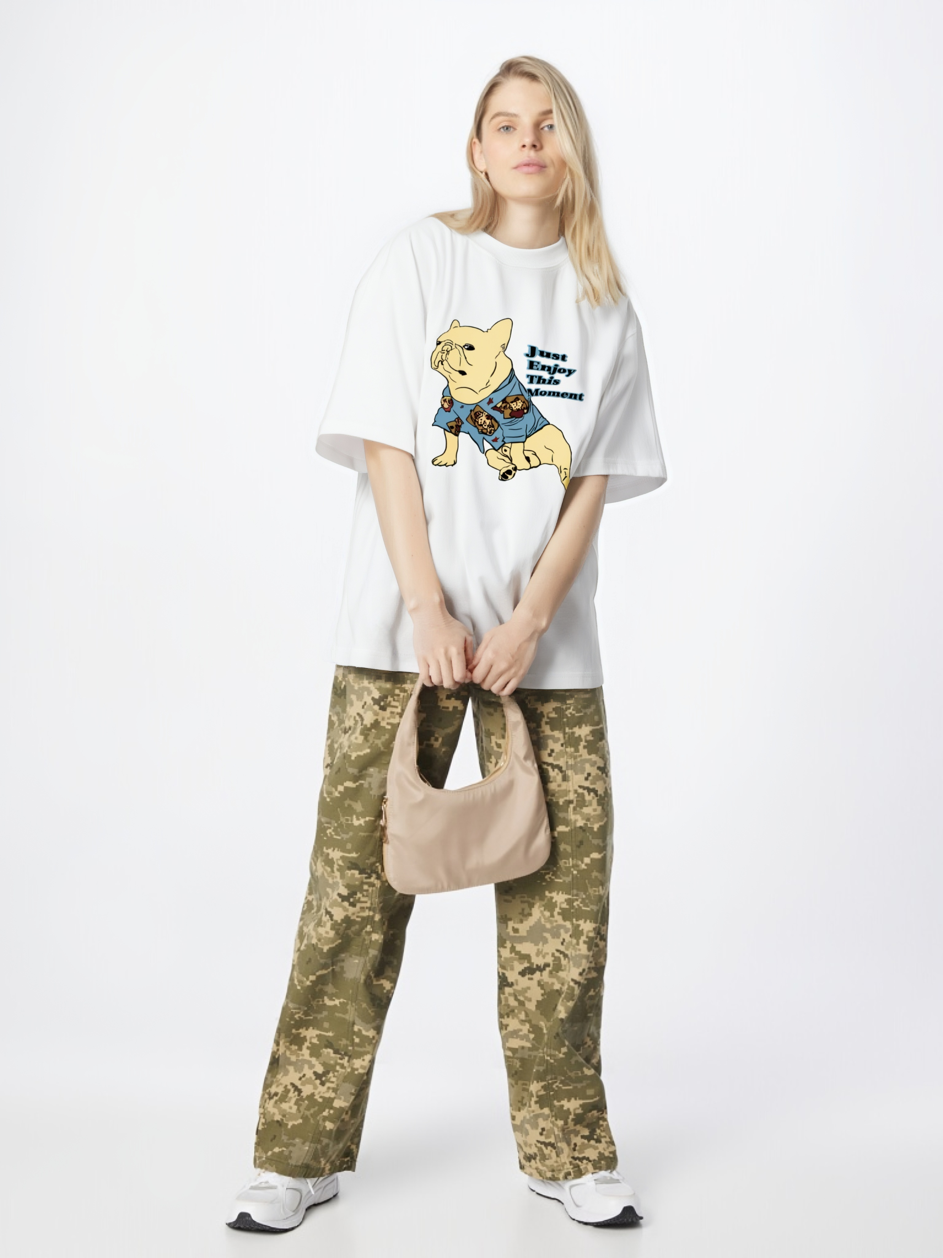 Just Enjoy This Moment Frenchie organic cotton T-shirt
