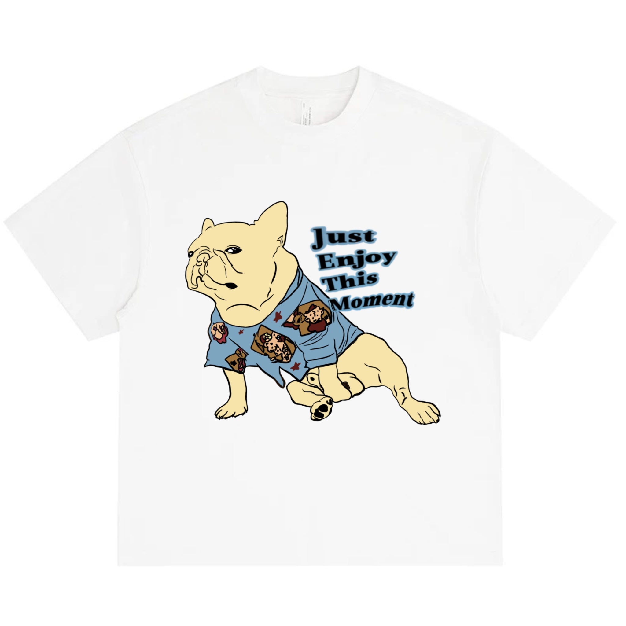 Just Enjoy This Moment Frenchie organic cotton T-shirt
