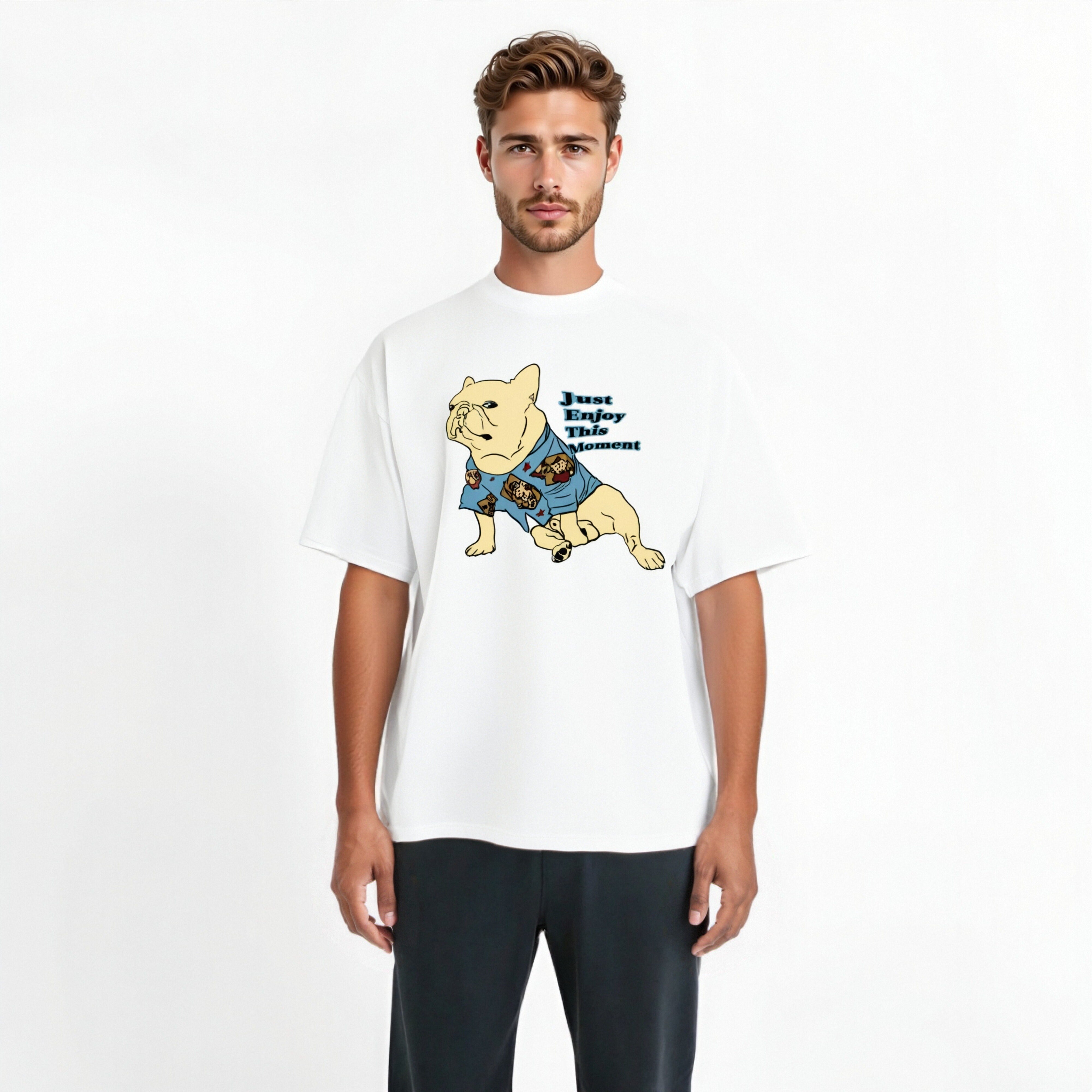 Just Enjoy This Moment Frenchie organic cotton T-shirt