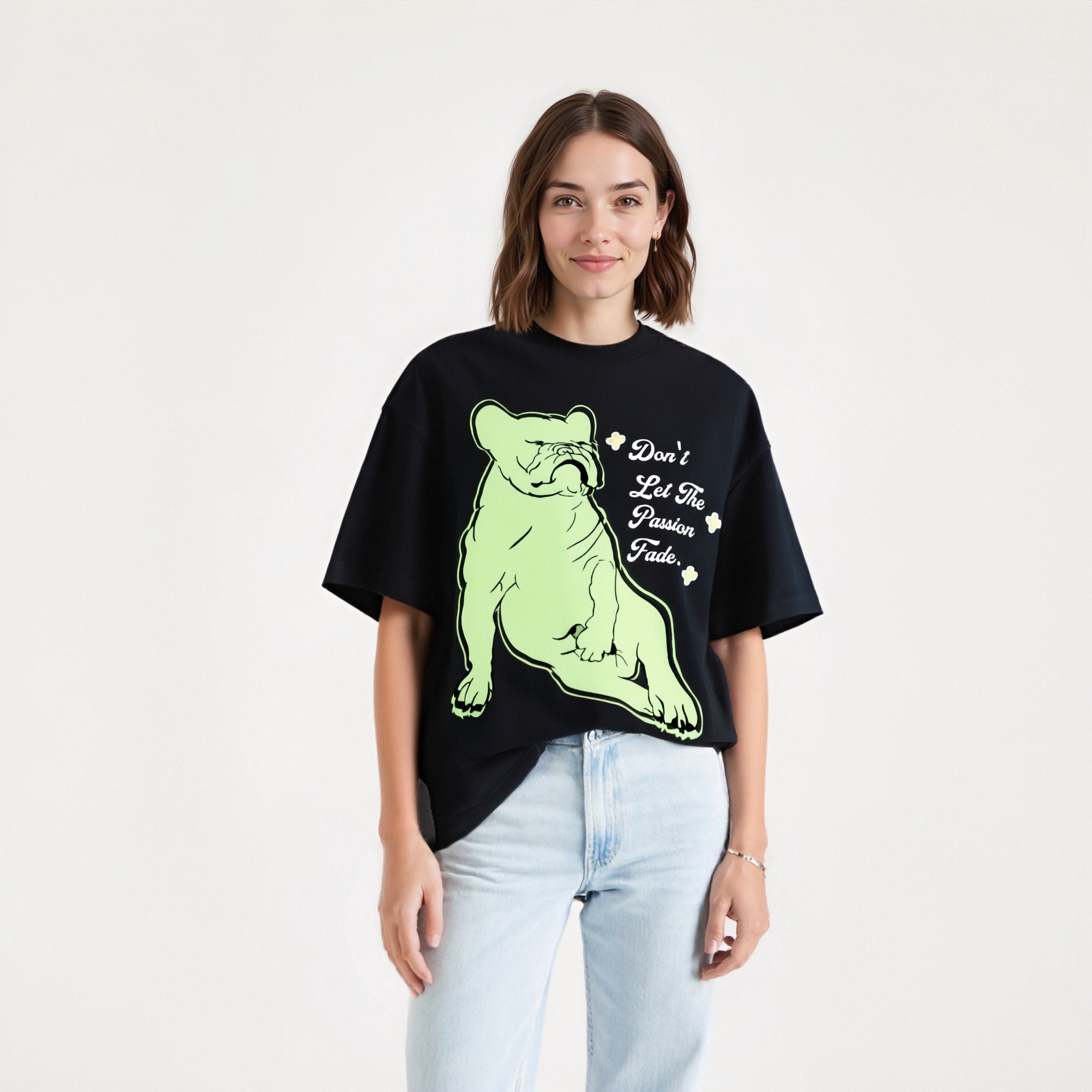 Don't let the passion fade organic cotton T-shirt Frenchie