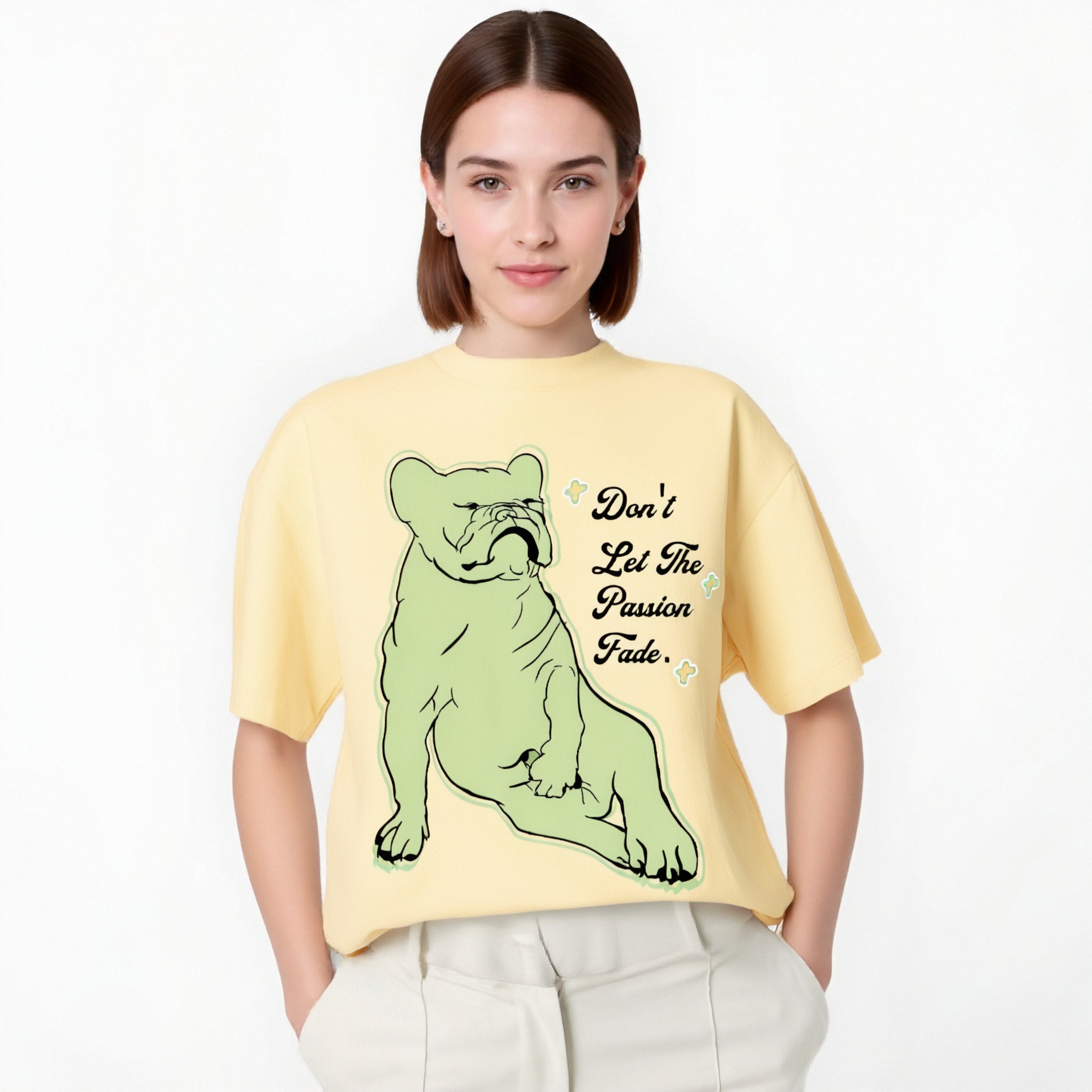 Don't let the passion fade organic cotton T-shirt Frenchie