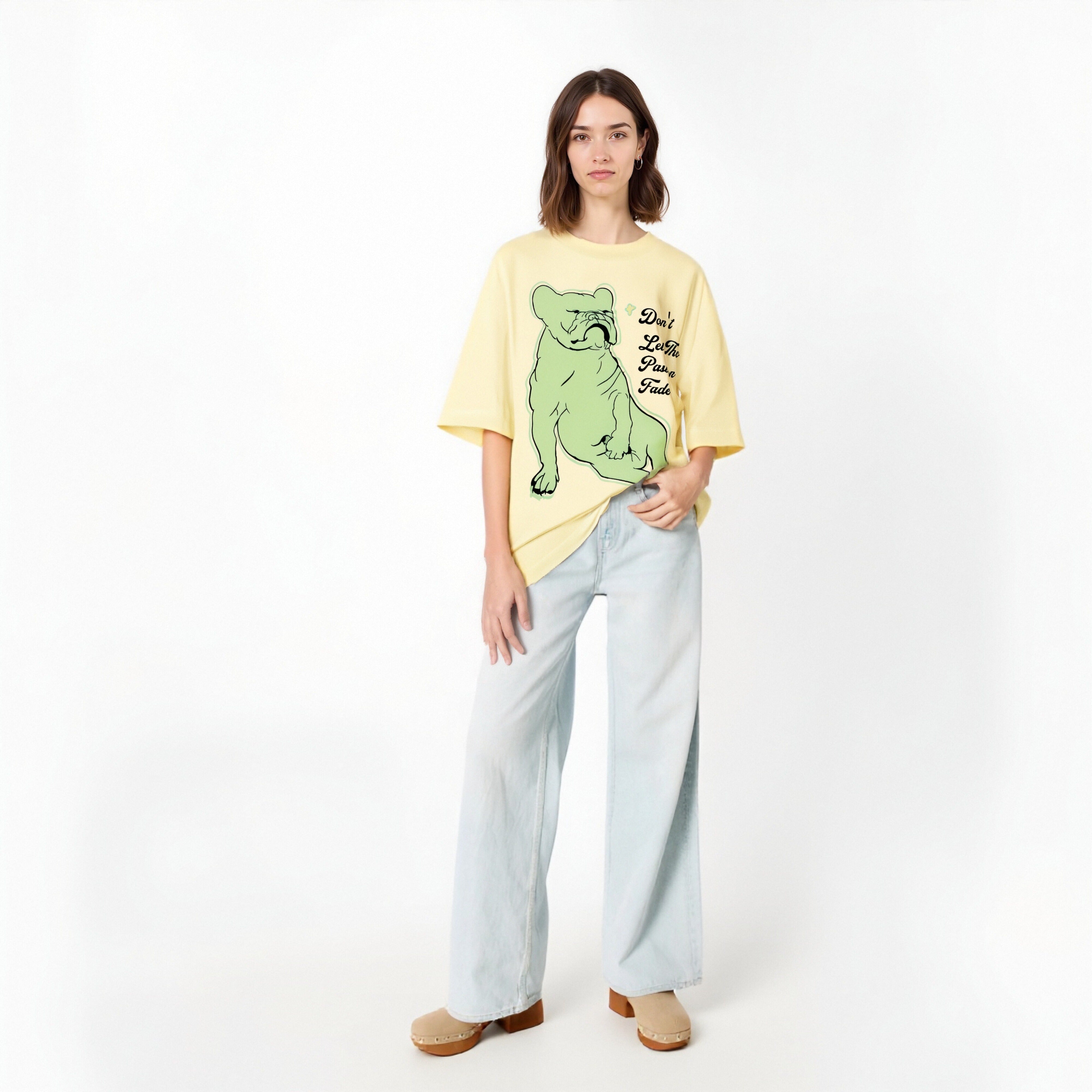 Don't let the passion fade organic cotton T-shirt Frenchie