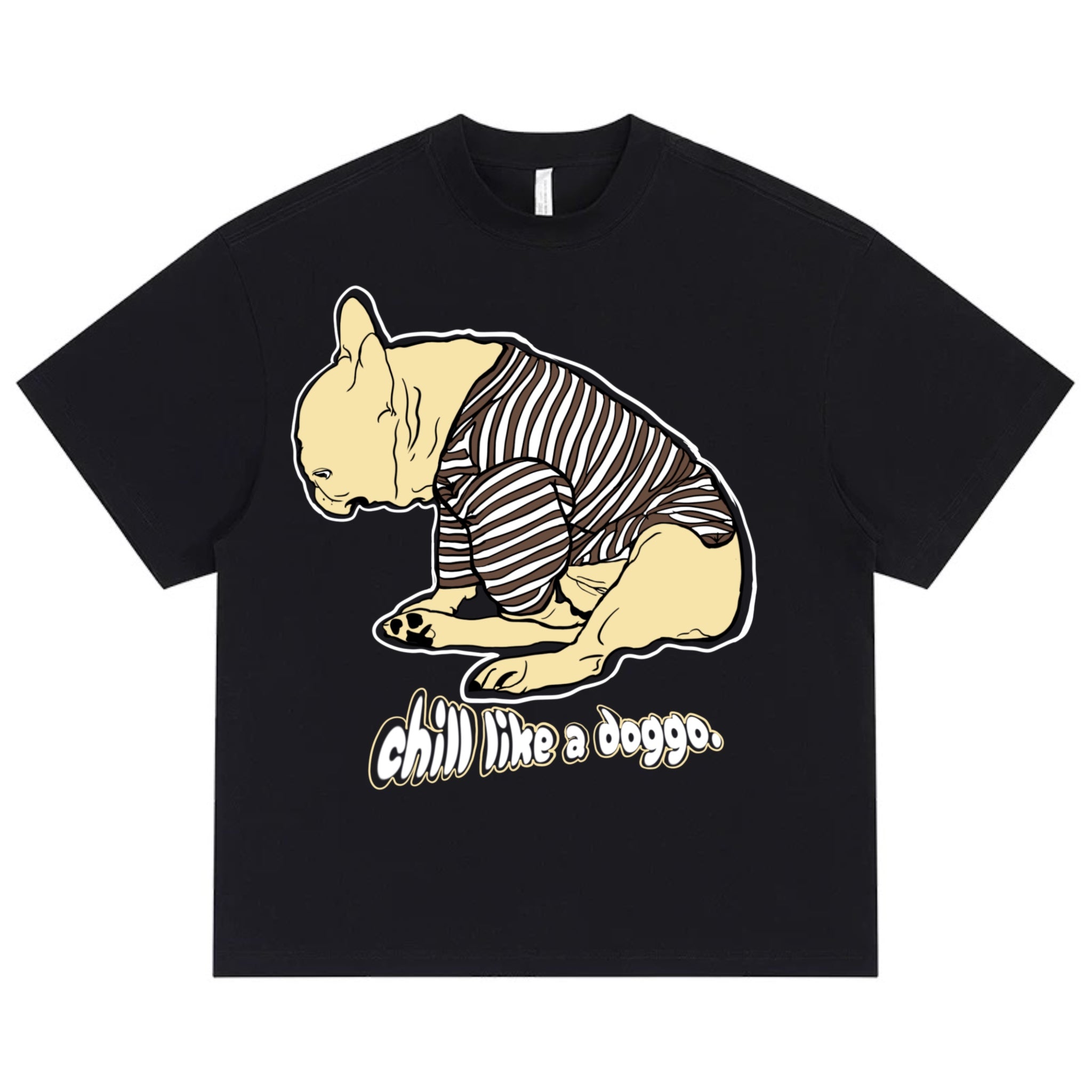 Chill like a doggo frienchie organic cotton T-shirt