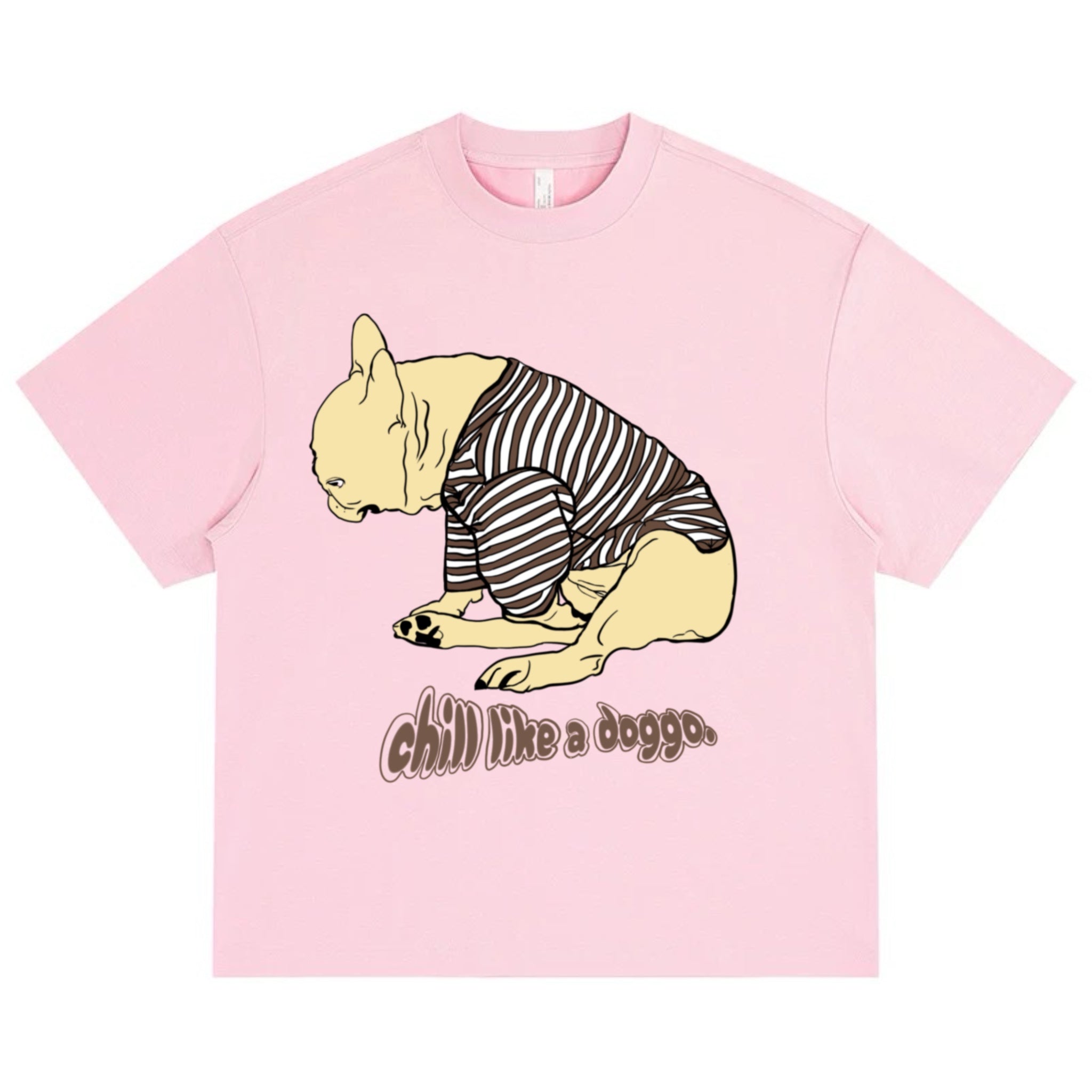 Chill like a doggo frienchie organic cotton T-shirt