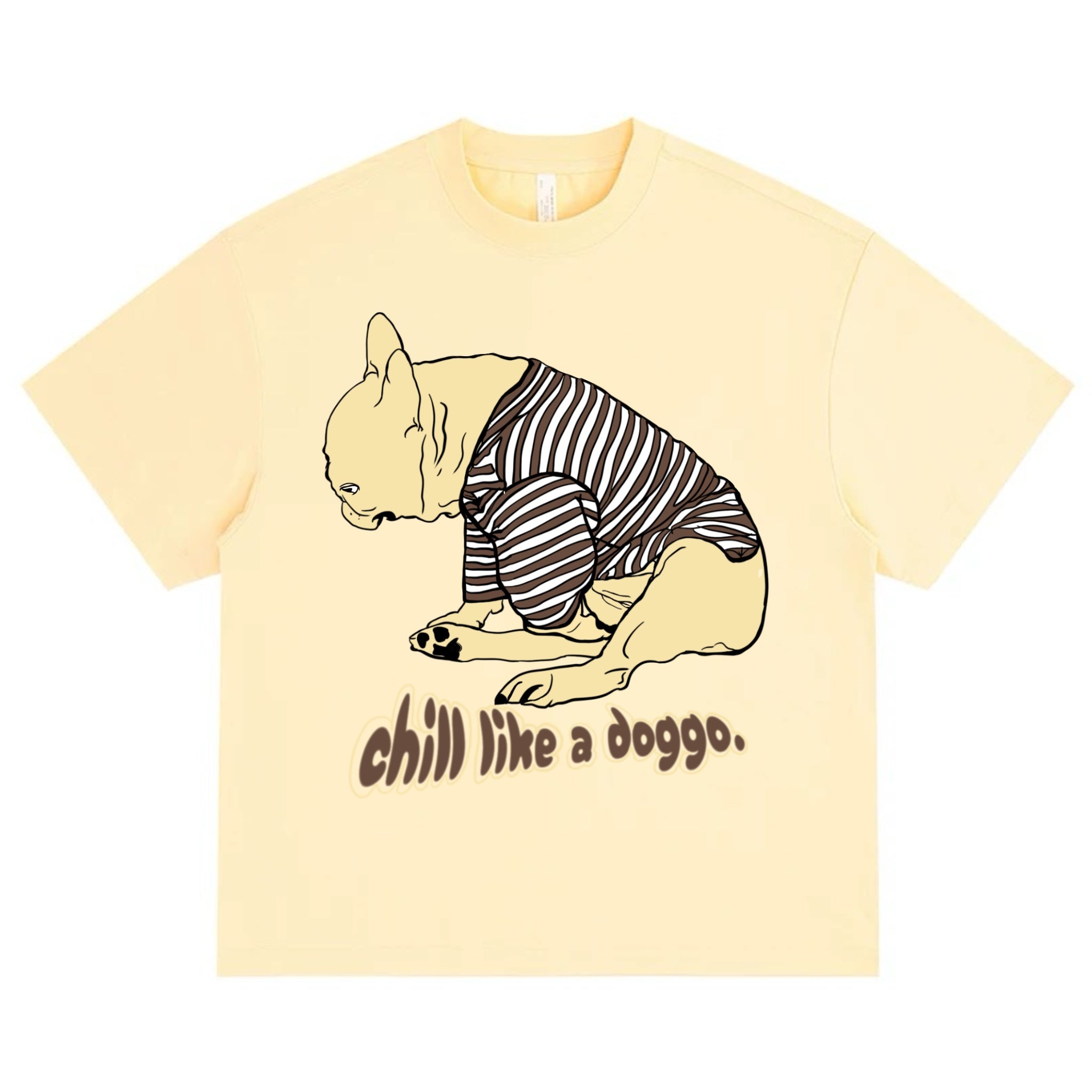 Chill like a doggo frienchie organic cotton T-shirt