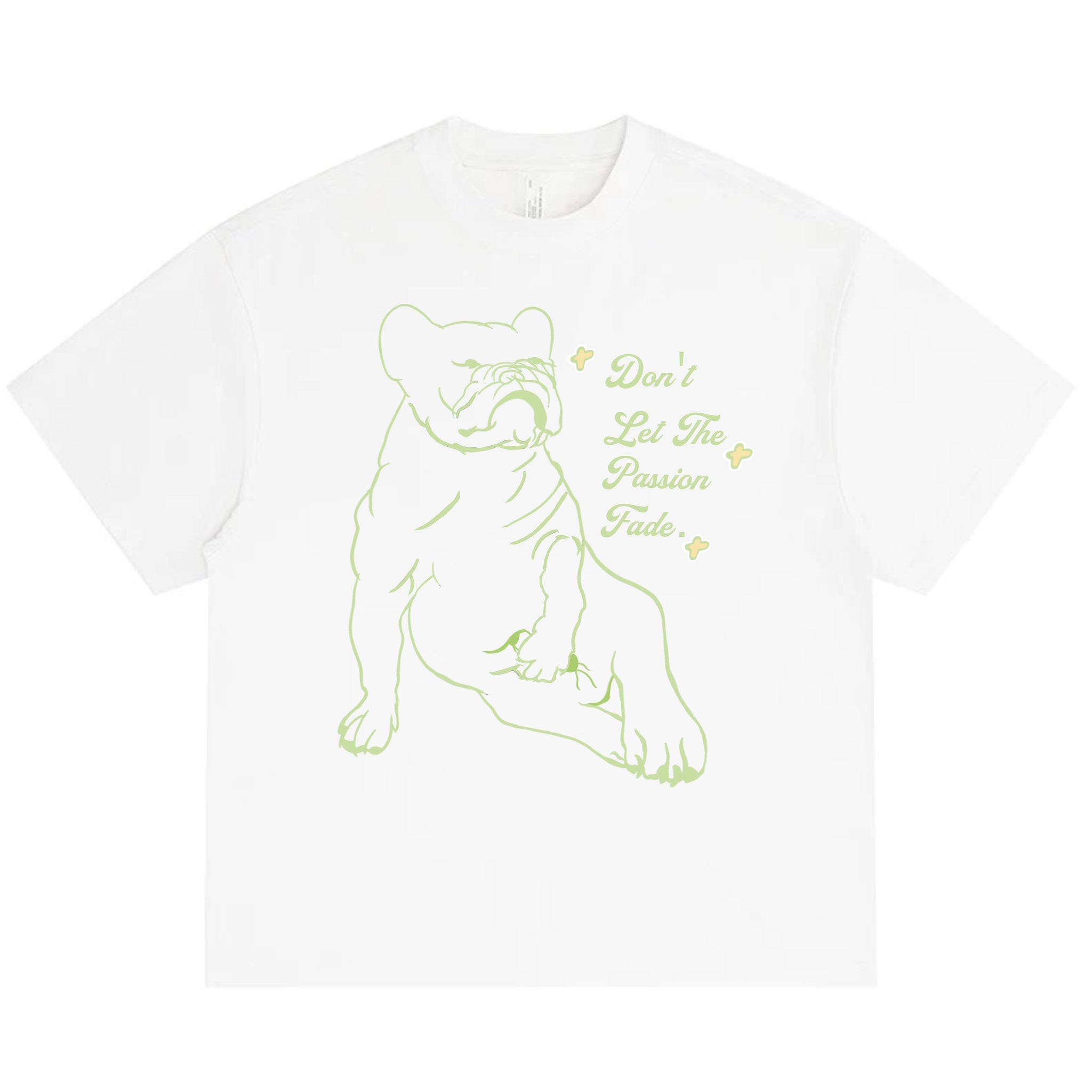 Don't let the passion fade organic cotton T-shirt Frenchie
